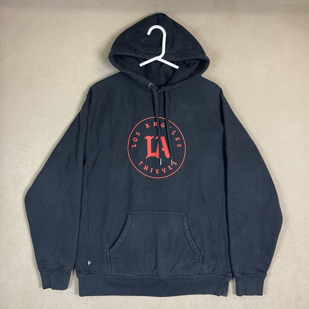 100 Thieves Hoodie Men Large Black Los Angeles Pullover Sweatshirt Sweater Adult